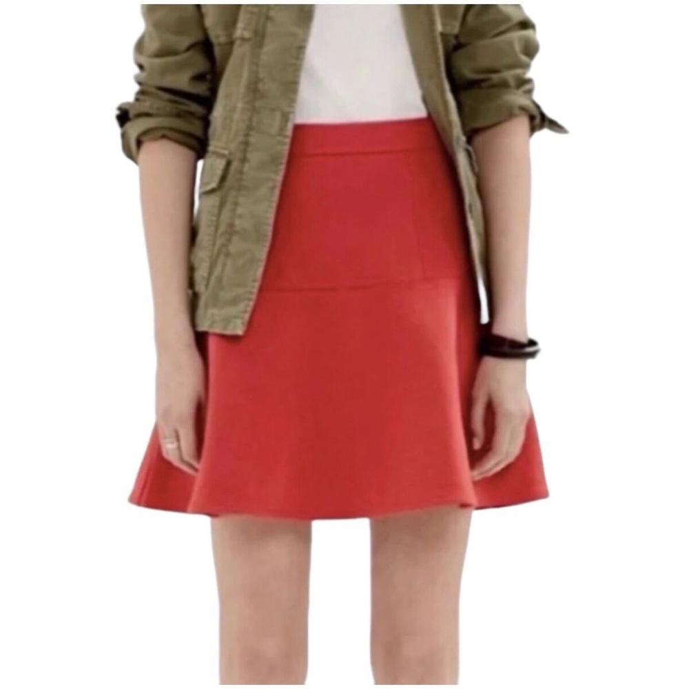 Madewell Red A-Line Knee-Length Skirt